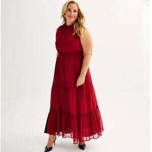 Draper James Glitter Women’s Sleeveless Shine Clip Dot Maxi Dress - Size XXL